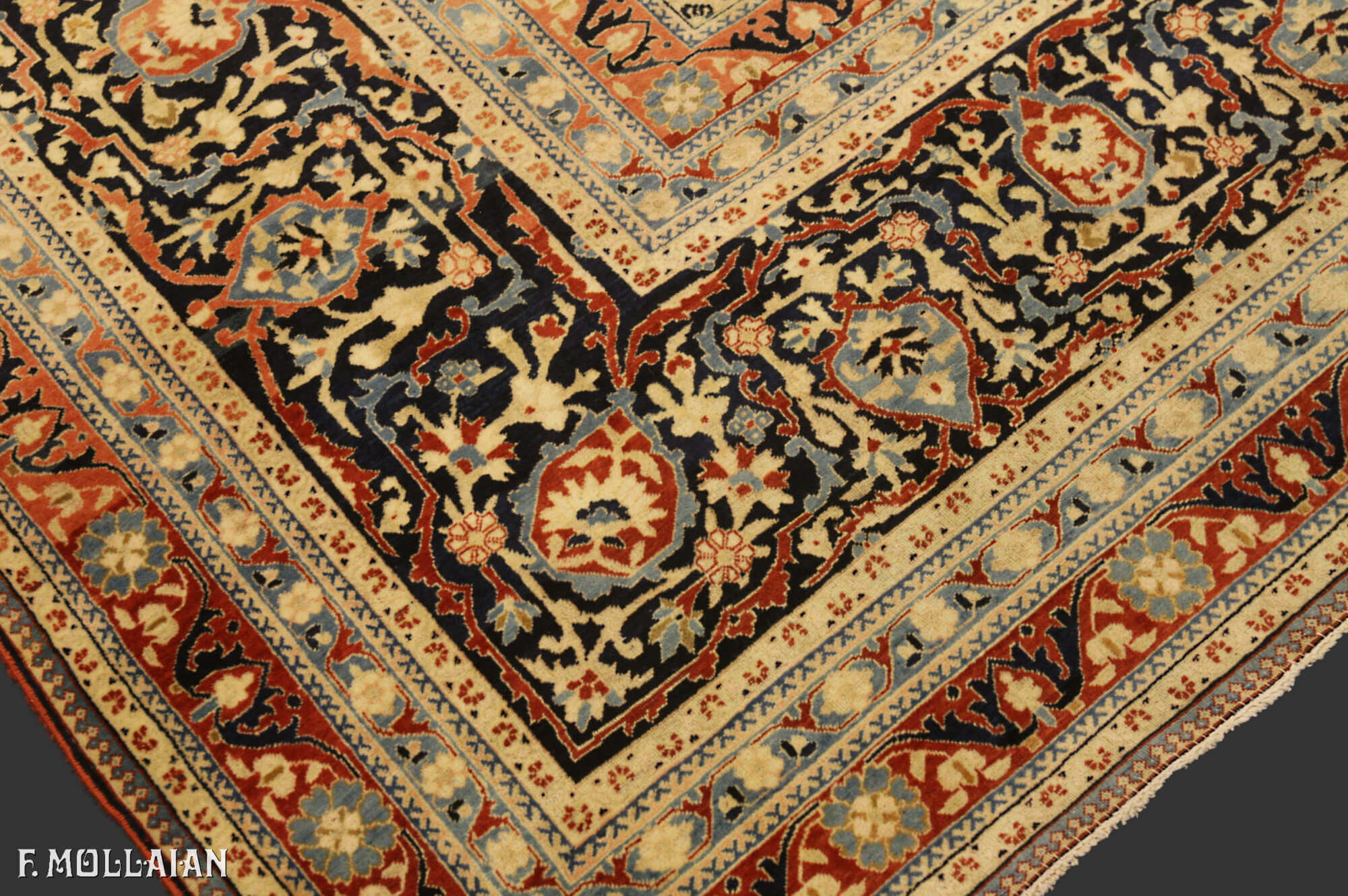 Teppich Persischer Antiker Kashan Mohtasham n°:84256264
